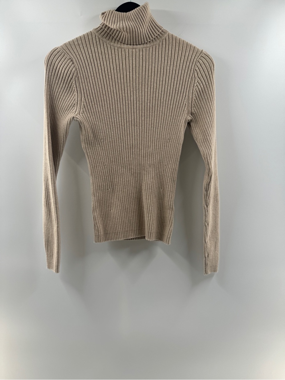 GAP Ribbed Turtleneck Sweater Women's Medium Cream Long Sleeve